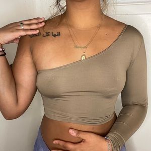 Tan Crop top SHEIN